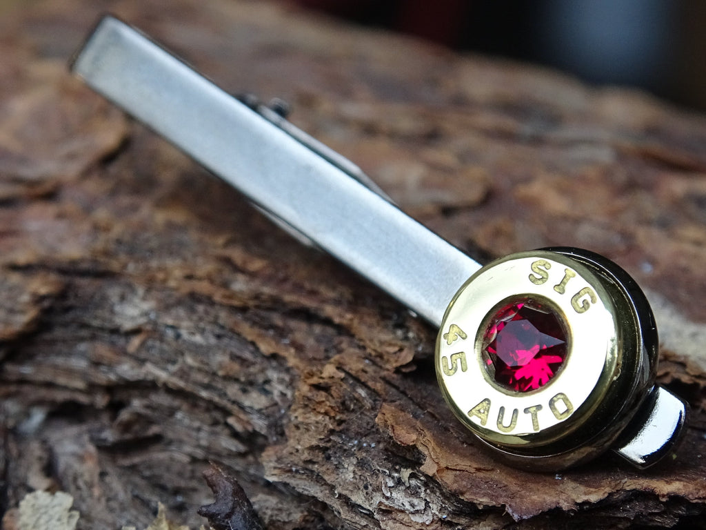 Bullet Tie clip two tone 45 ACP Ruby (etsy image id: 4513718808)