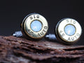 Bullet cufflinks two tone 45 ACP Opal (etsy image id: 4513793206)