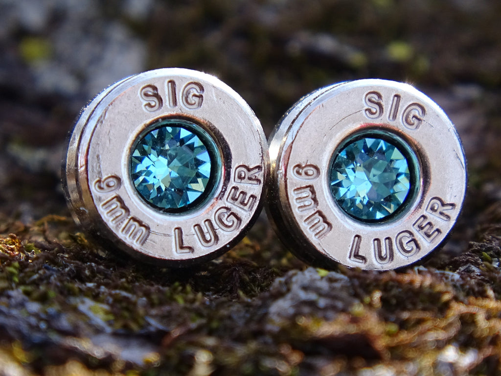 Bullet earrings 9mm Aquamarine (etsy image id: 4848852048)
