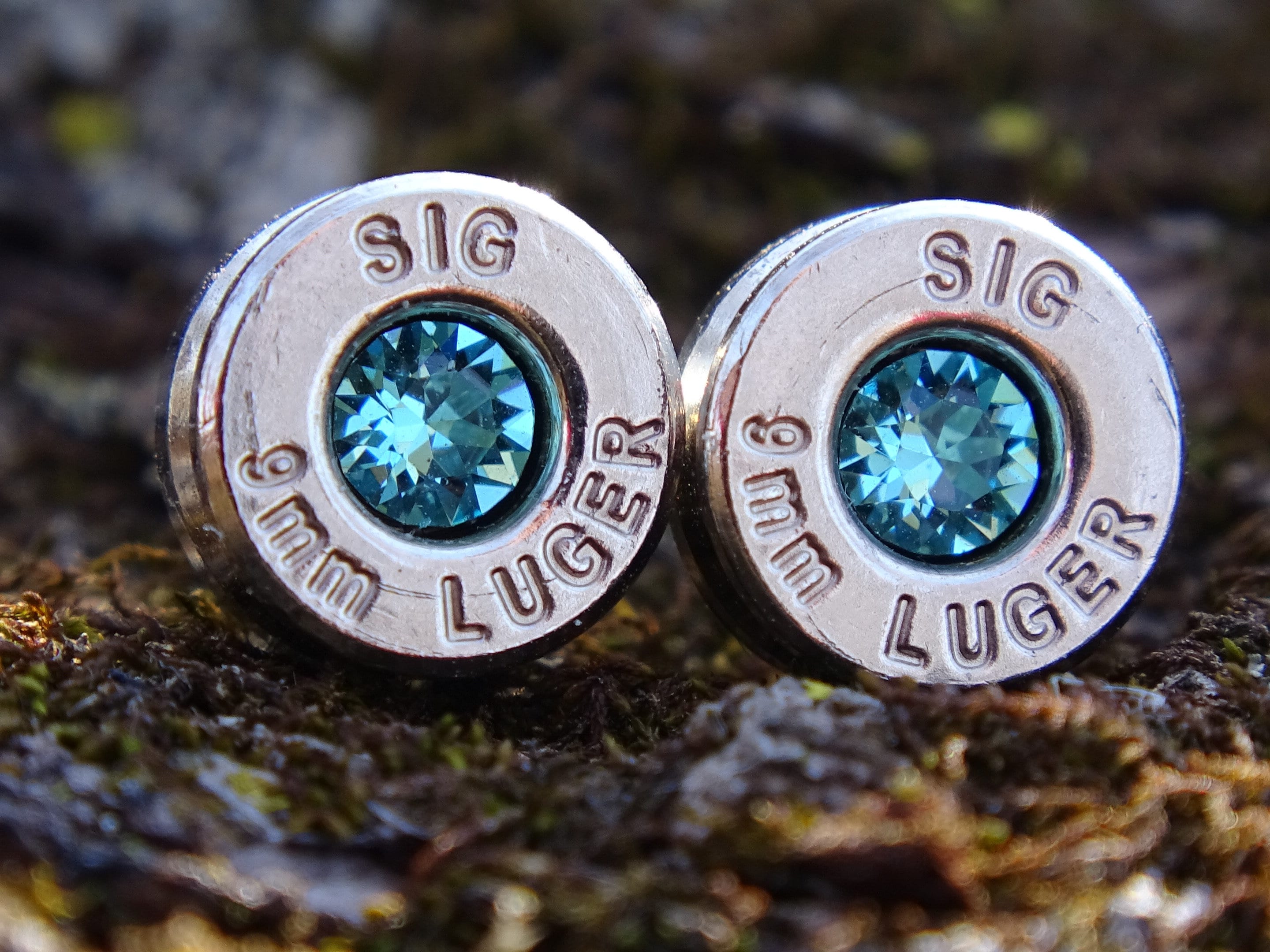 Bullet earrings 9mm Aquamarine (etsy image id: 4848852048)