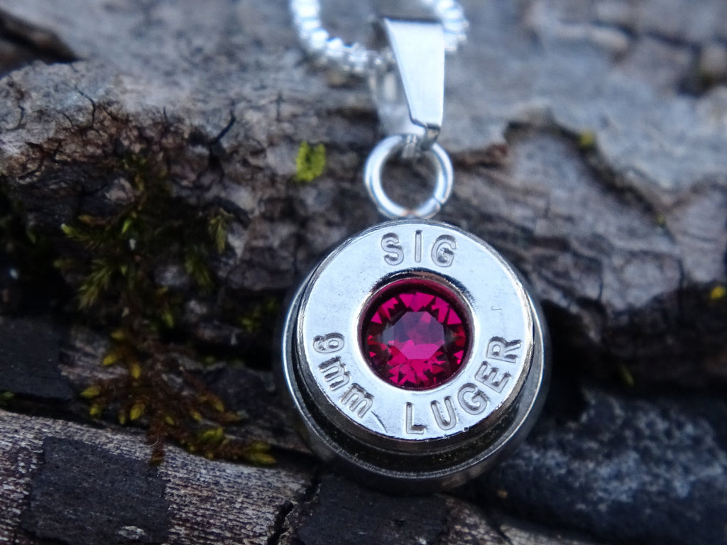 Bullet Necklace pendant 9mm ruby (etsy image id: 4850632710)