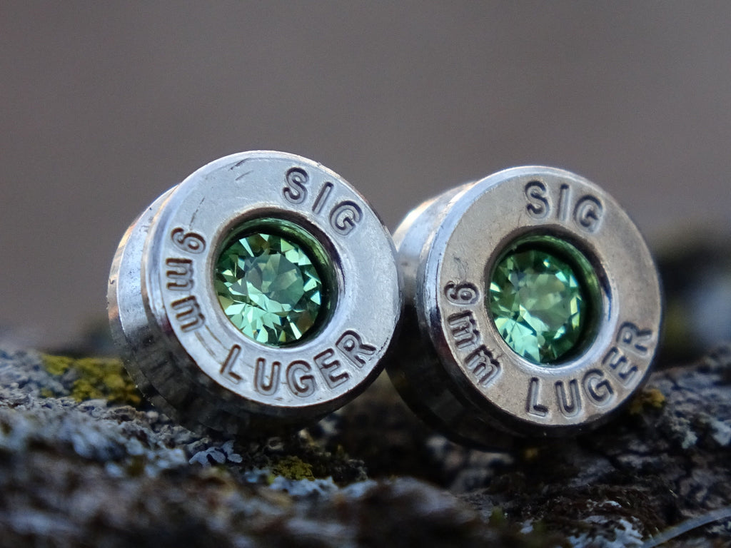 Bullet earrings 9mm peridot (etsy image id: 4850677122)