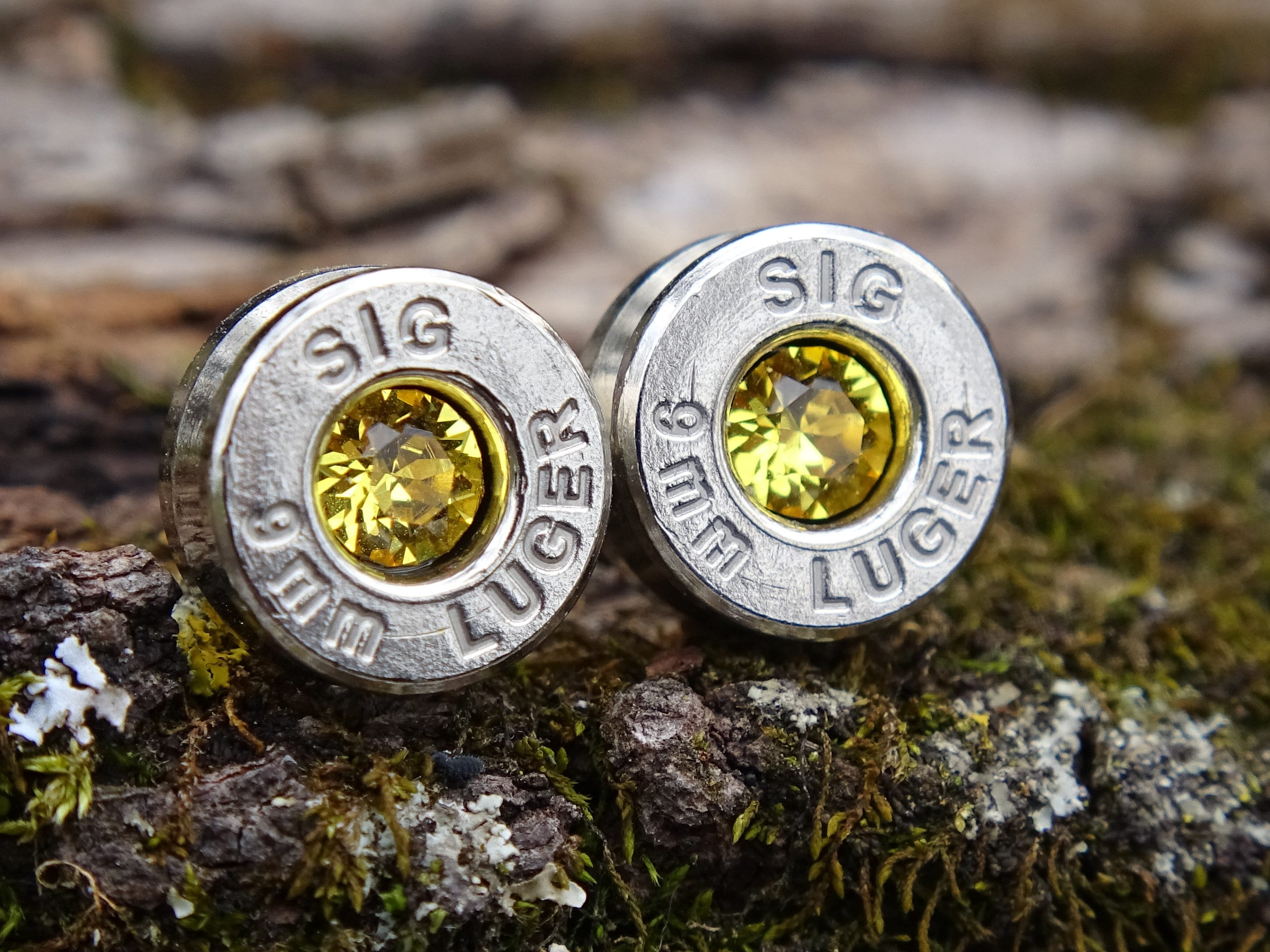 Bullet earrings 9mm citrine (etsy image id: 4850953354)