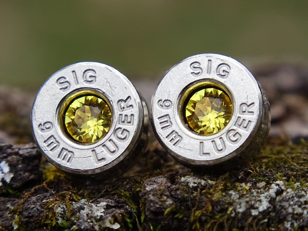Bullet earrings 9mm citrine (etsy image id: 4850953808)
