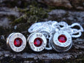 Bullet Necklace pendant & earring set 9mm Garnet (etsy image id: 4897083187)