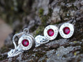Bullet Necklace pendant & earring set 9mm ruby (etsy image id: 4898895677)