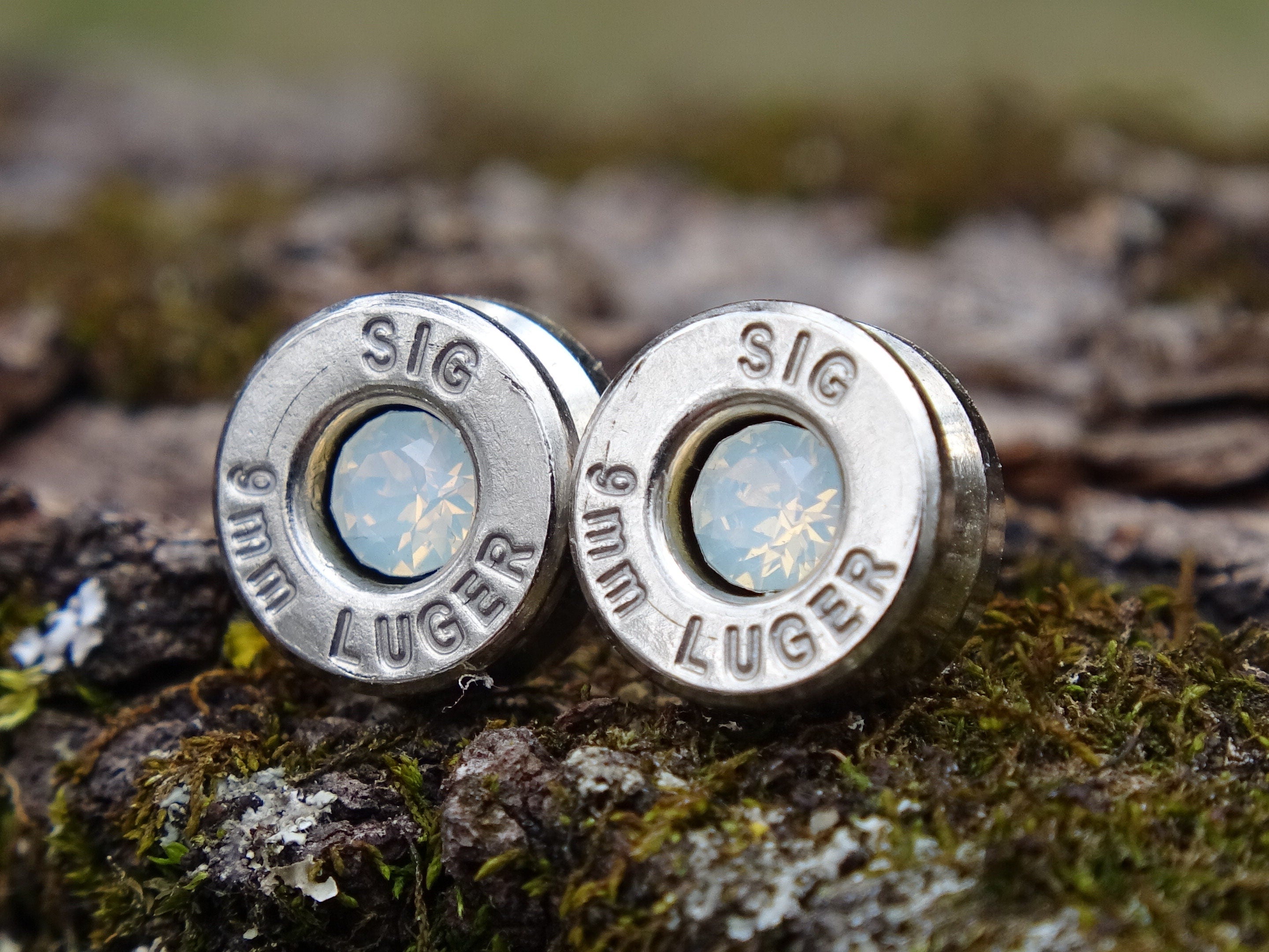 Bullet earrings 9mm opal (etsy image id: 4899184515)