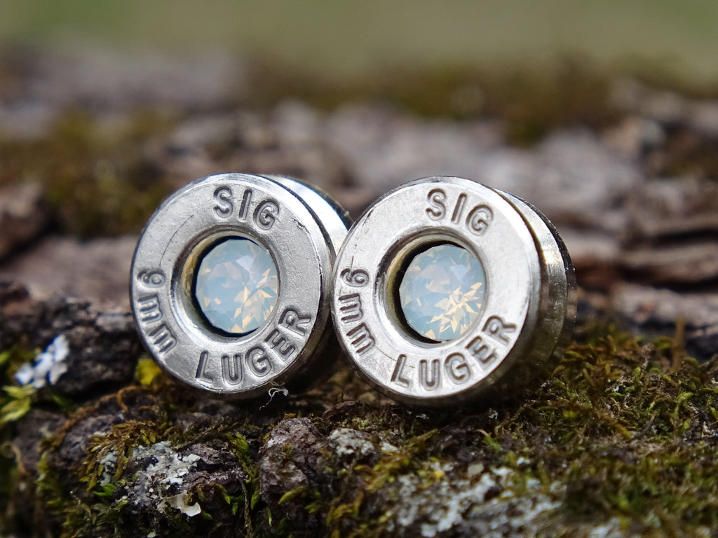 Bullet earrings 9mm opal (etsy image id: 4899184769)