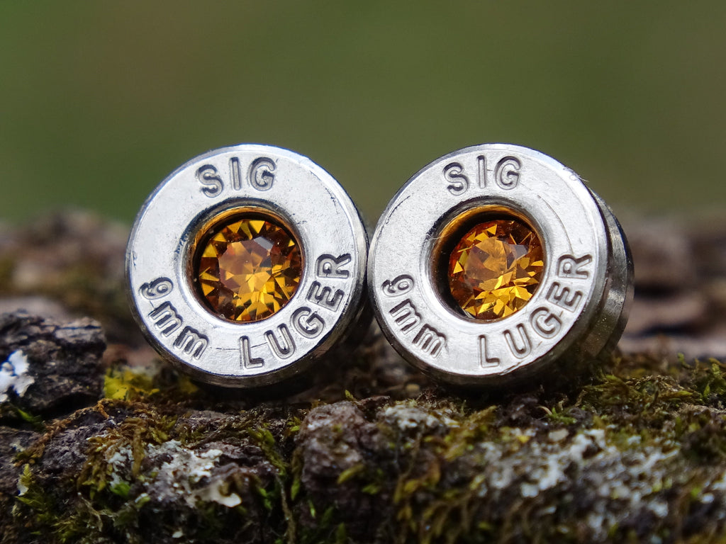 Bullet earrings 9mm topaz (etsy image id: 4899196491)