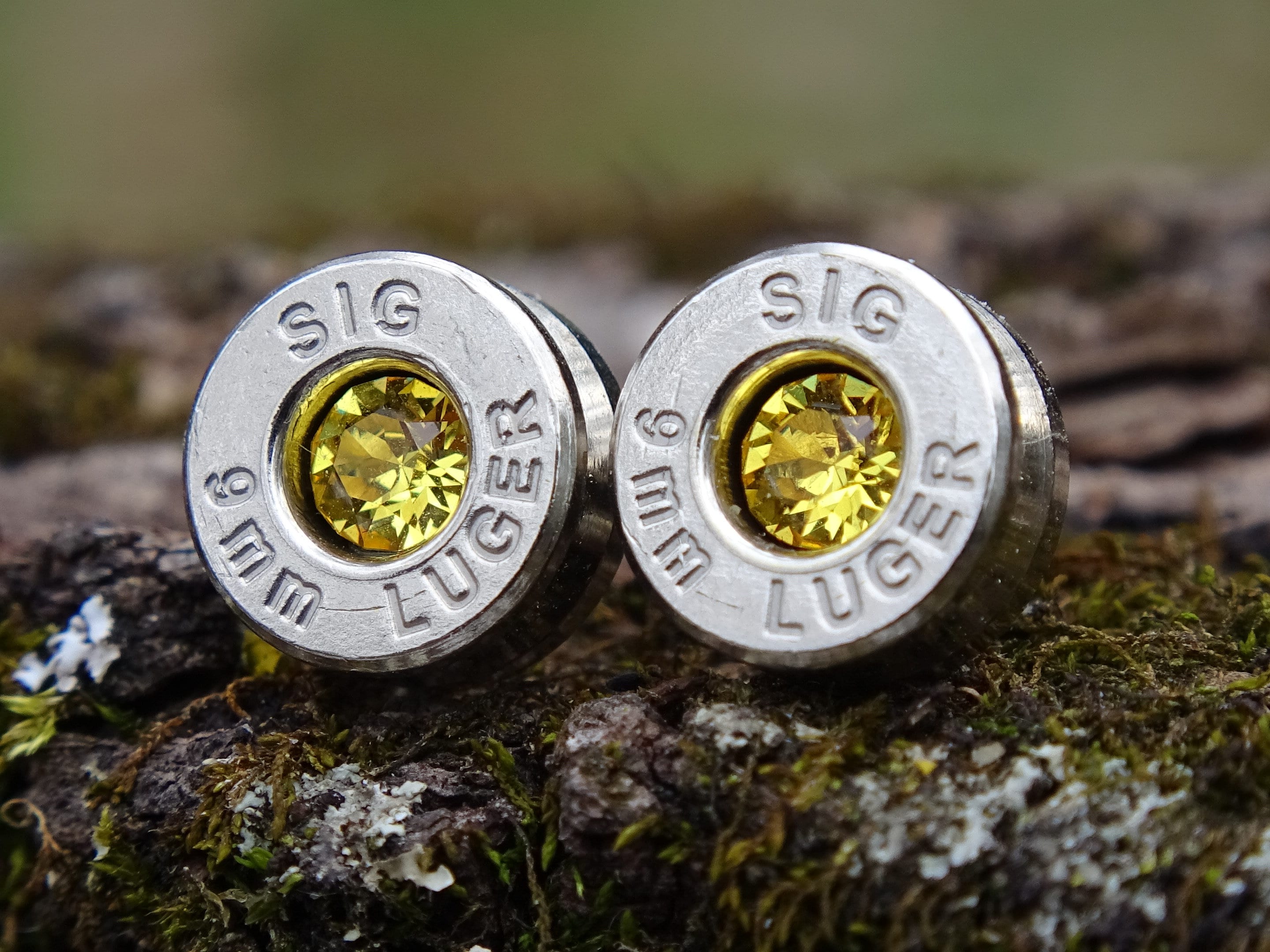 Bullet earrings 9mm citrine (etsy image id: 4899210923)