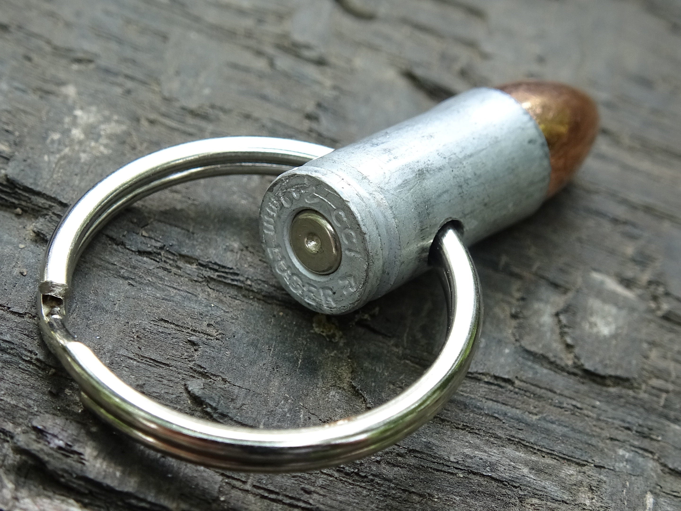 Bullet Keychain 9mm mat aluminum (etsy image id: 5015355326)