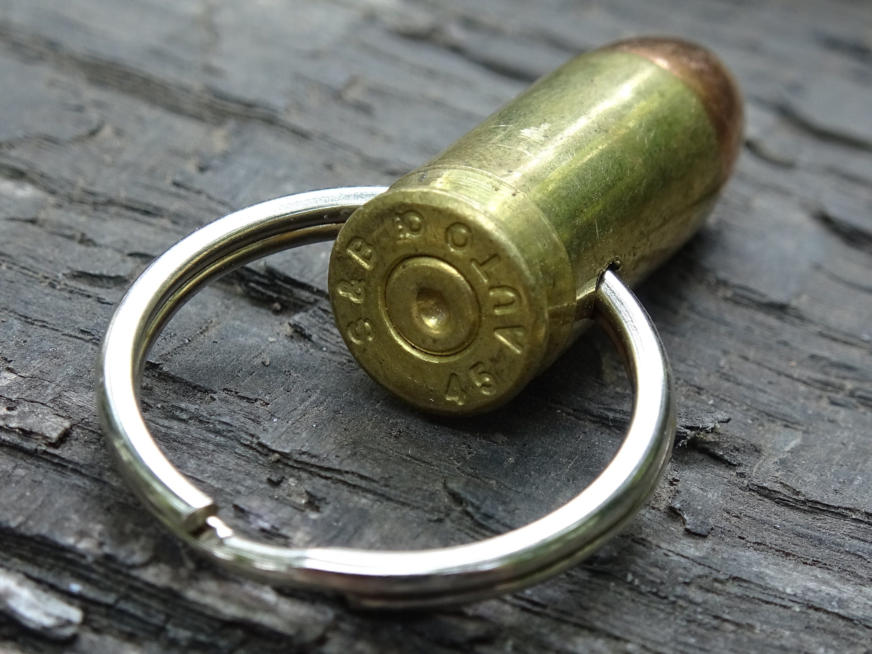 Bullet Keychain 45 ACP hollow point brass (etsy image id: 5015365732)