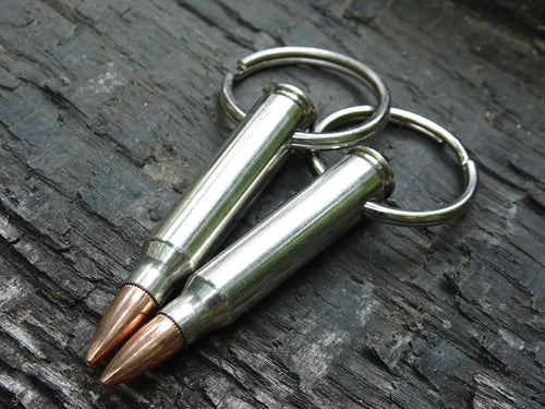 223 Bullet Nickel case Keychain set of two (etsy image id: 5015522686)