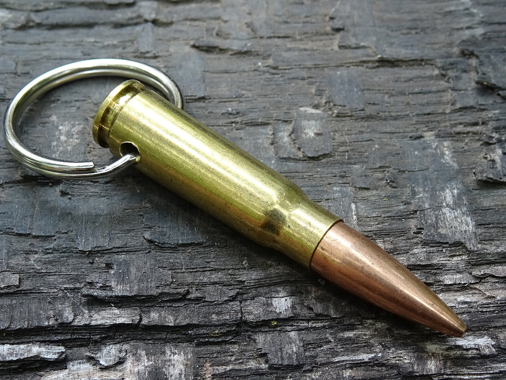 7.62x39 AK-47 Bullet Keychain Brass 168gn JHP (etsy image id: 5015529980)