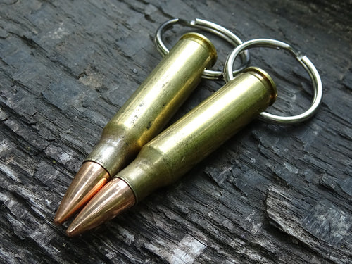 7.62x51/308 Bullet Nickel brass Keychain set of two (etsy image id: 5015655308)