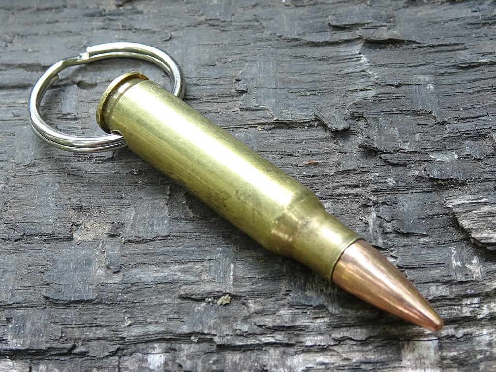 7.62x51/308 Bullet Nickel brass Keychain set of two (etsy image id: 5015656588)