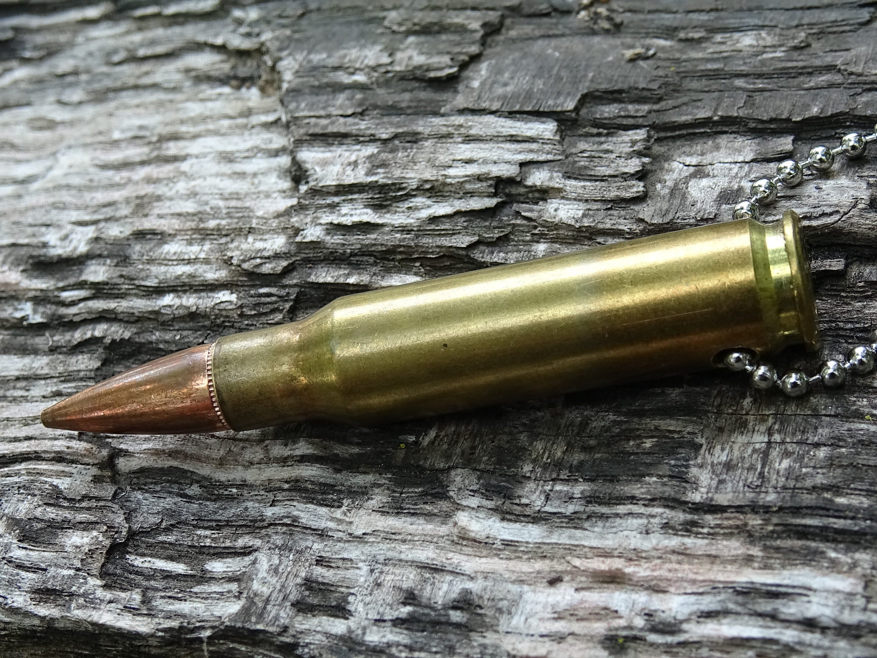 7.62x51/308 Bullet Necklace Brass 147gn FMJ __etsy:5015671538