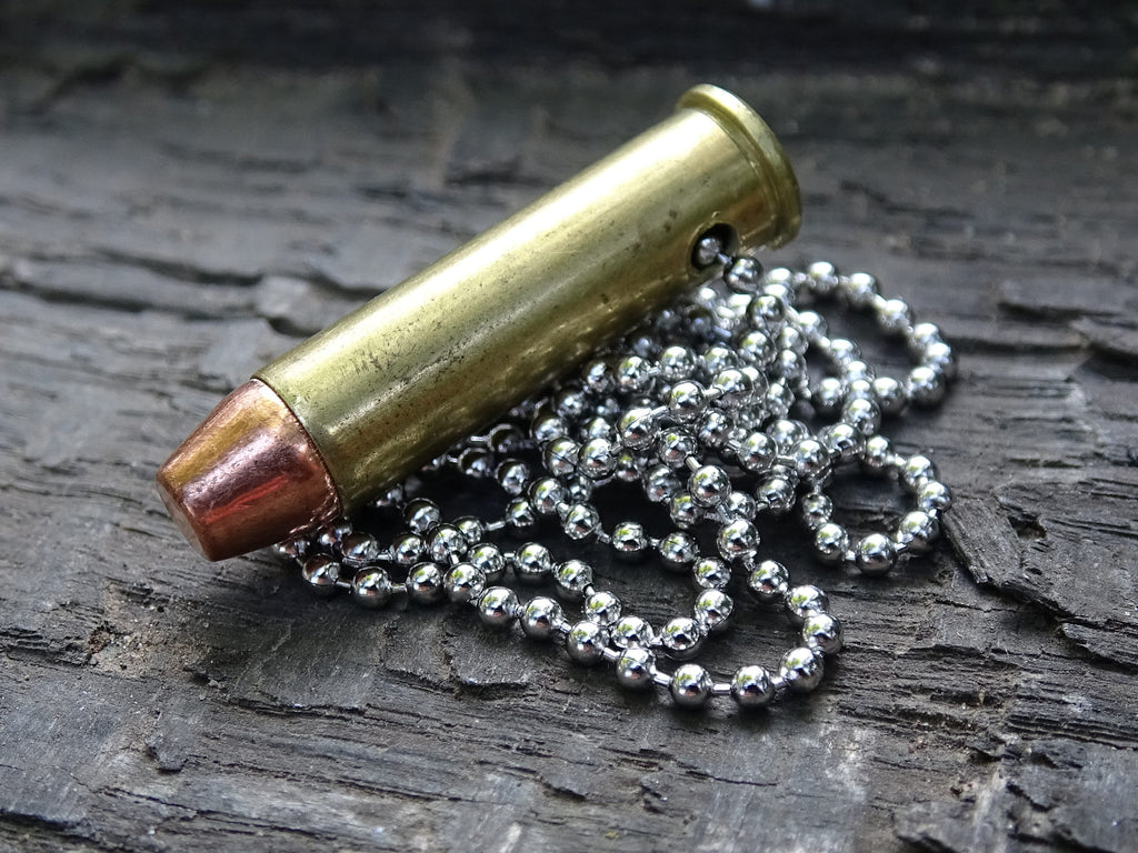 Fallout 357 Magnum Bullet Necklace brass 124gn FMJ (etsy image id: 5016099602)