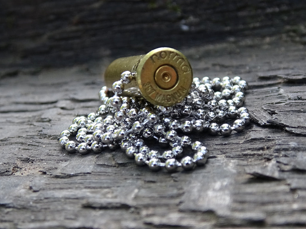 Fallout 357 Magnum Bullet Necklace brass 124gn FMJ (etsy image id: 5016099762)
