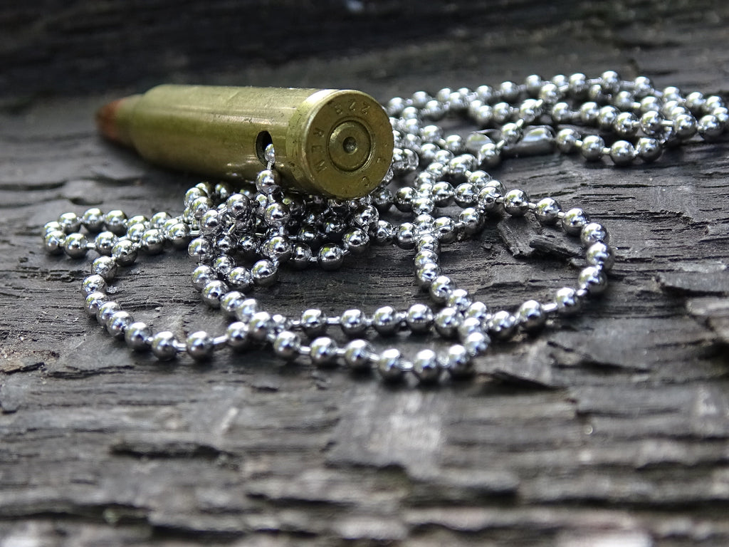 Fallout .223 raider Bullet Necklace brass 55gn FMJ (etsy image id: 5016110762)