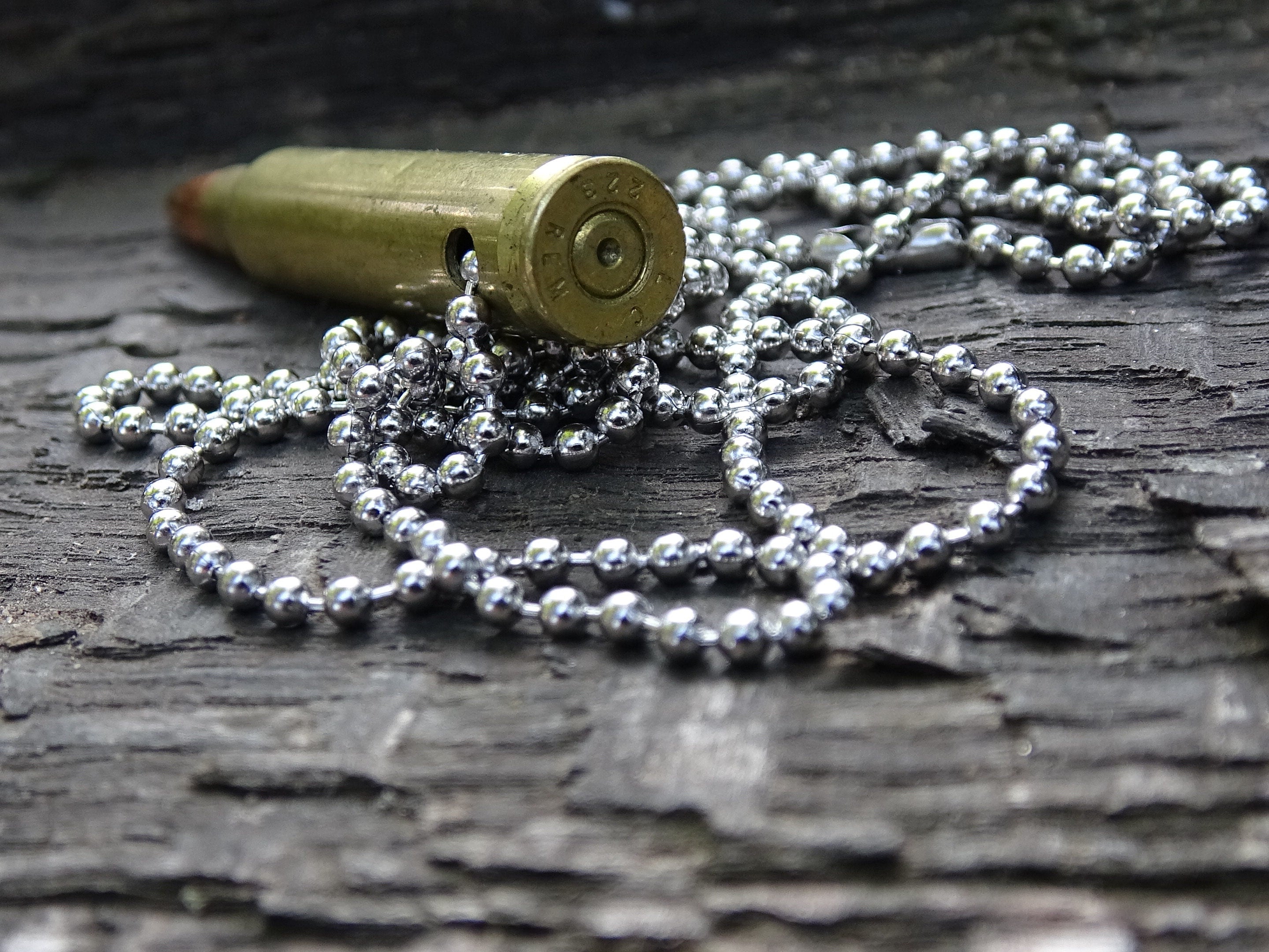 Fallout .223 raider Bullet Necklace brass 55gn FMJ (etsy image id: 5016110762)