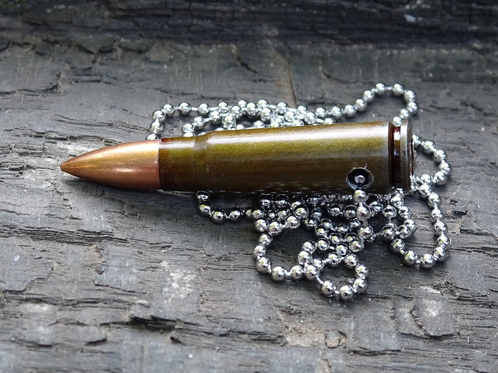 Fallout 7.62x39 AK-47 raider Bullet Necklace steel 123gn FMJ Soviet (etsy image id: 5016122408)