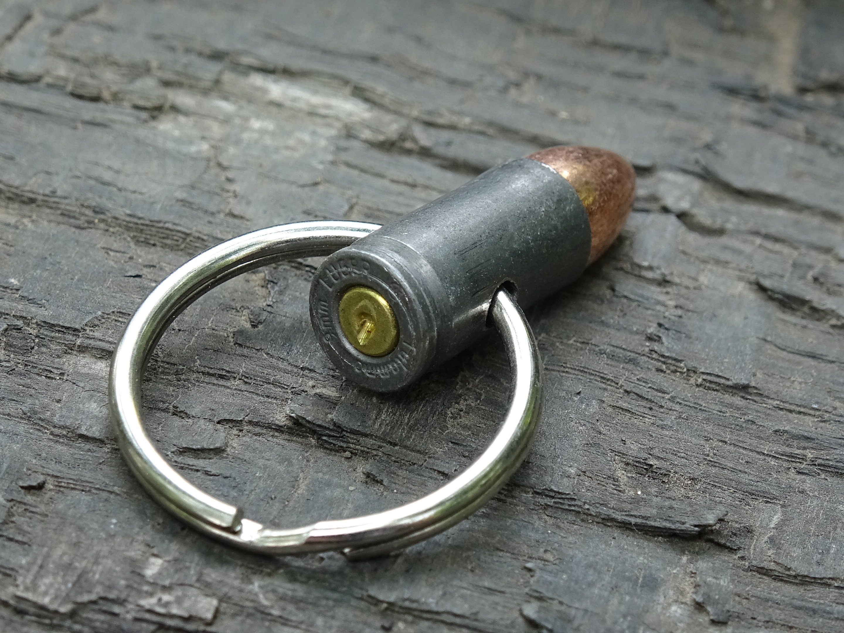 Bullet Keychain 9mm set of two Steel (etsy image id: 5063566601)