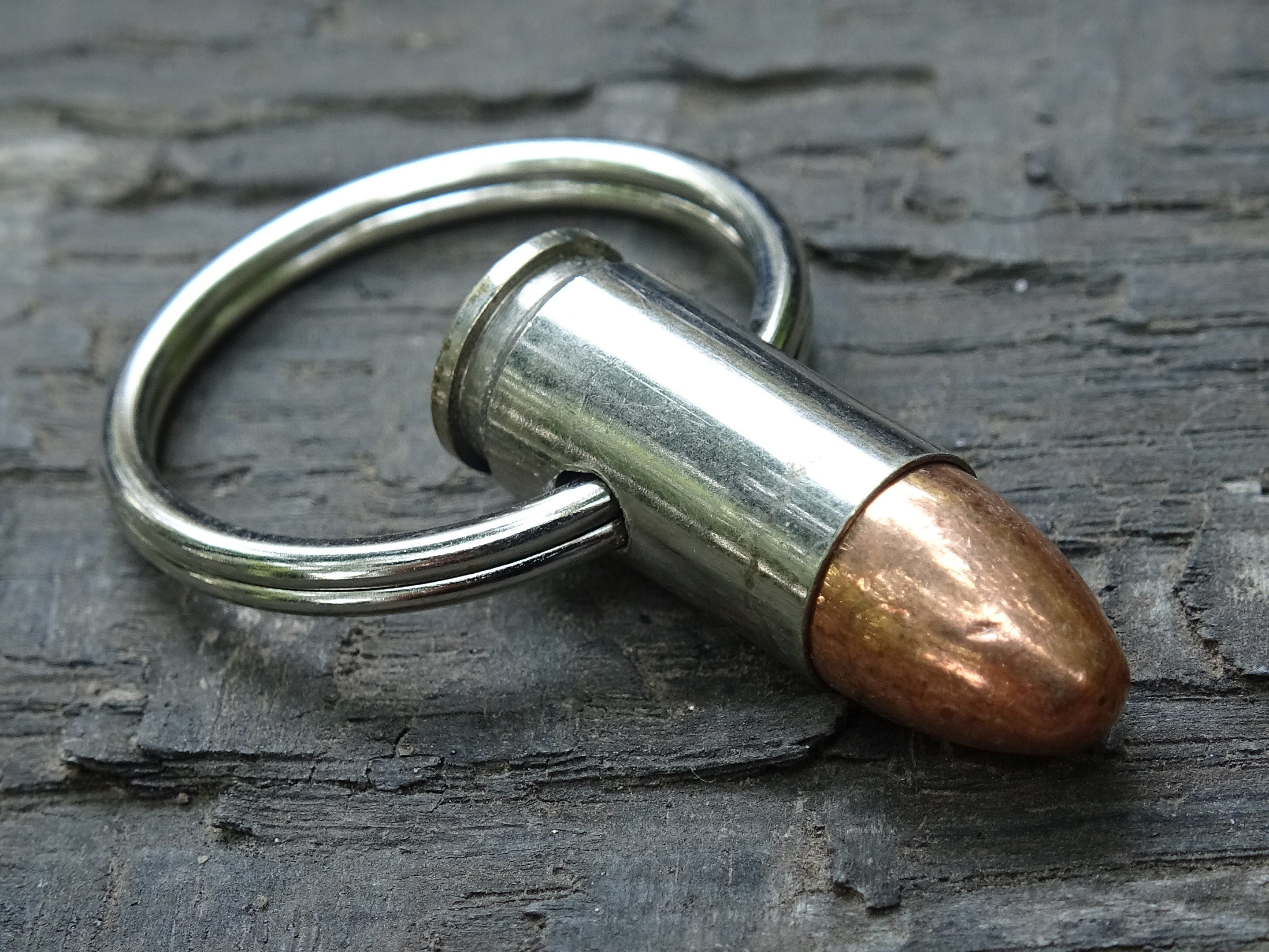 Bullet Keychain 9mm Nickel plated (etsy image id: 5063574359)