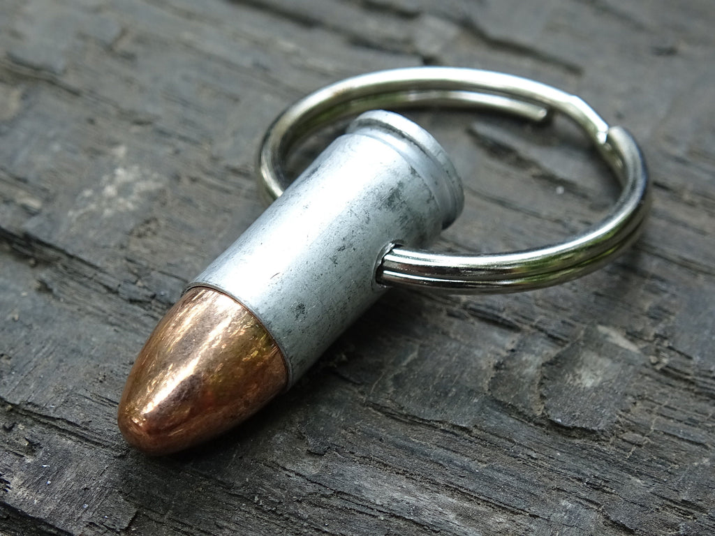 Bullet Keychain 9mm mat aluminum (etsy image id: 5063583793)