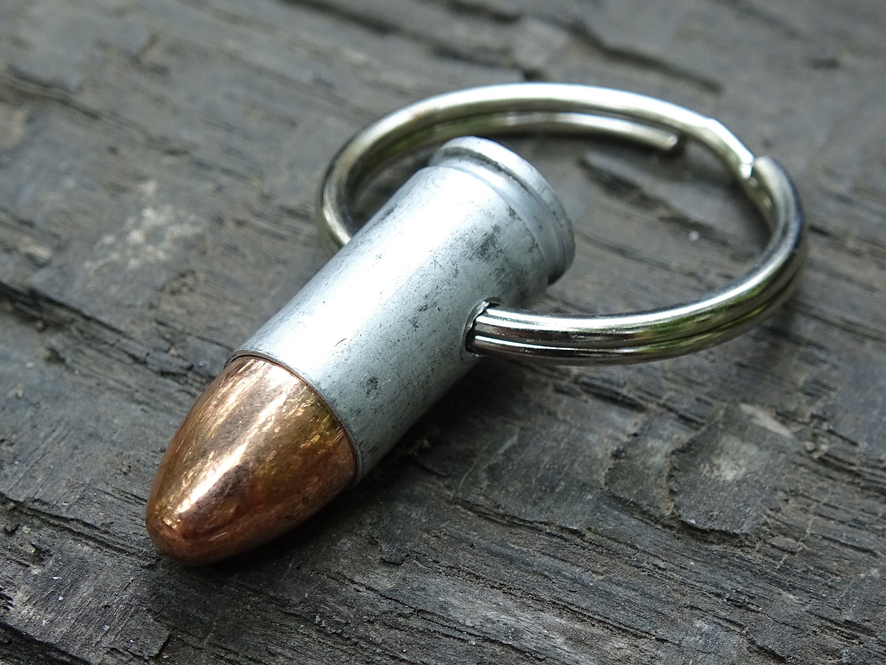 Bullet Keychain 9mm mat aluminum (etsy image id: 5063583793)