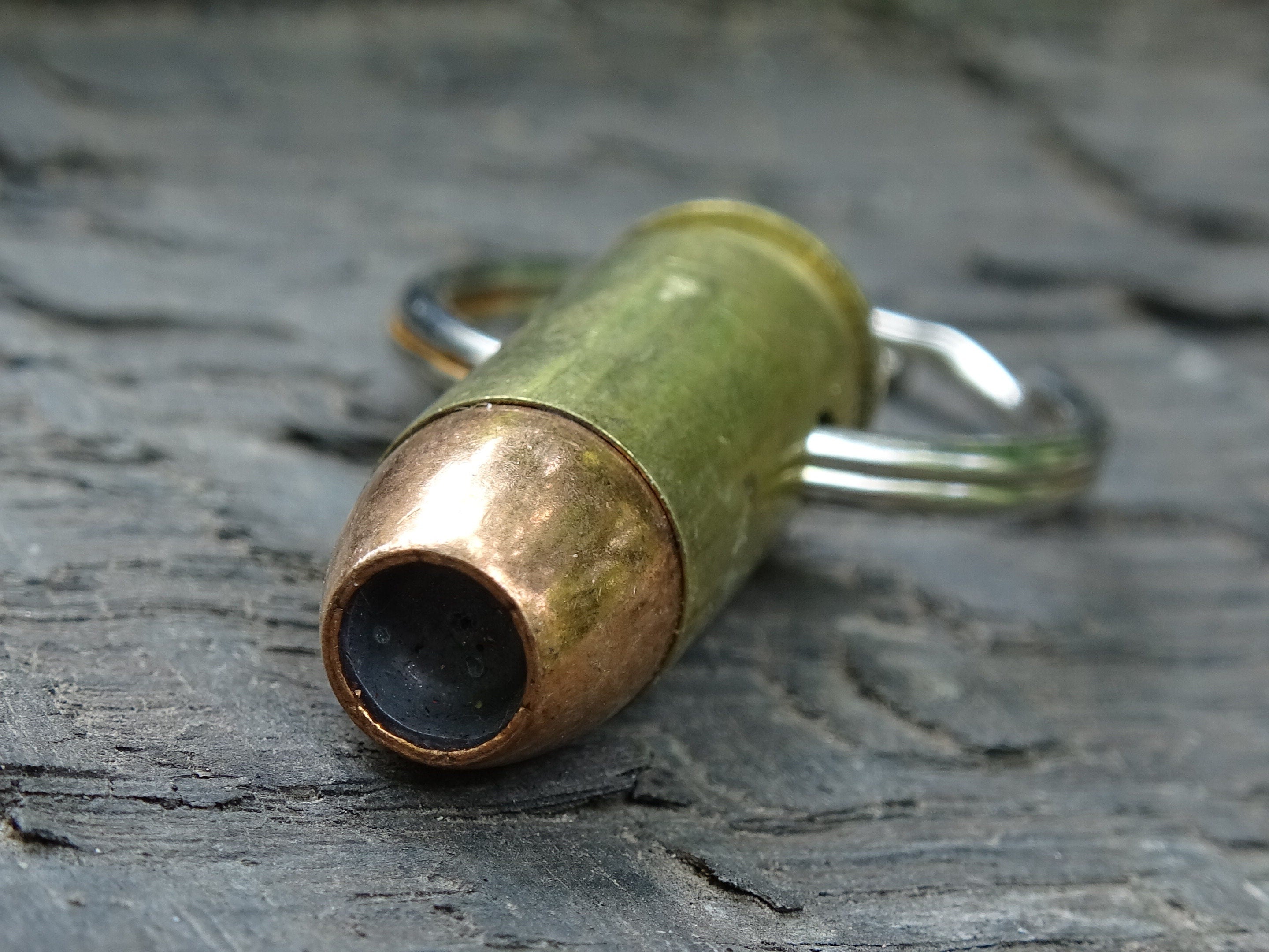 Bullet Keychain 45 ACP hollow point brass (etsy image id: 5063594491)