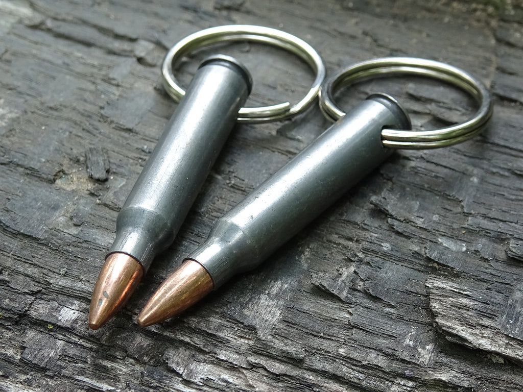 Fallout .223 Bullet steel case Keychain prop cosplay set of two (etsy image id: 5063737387)
