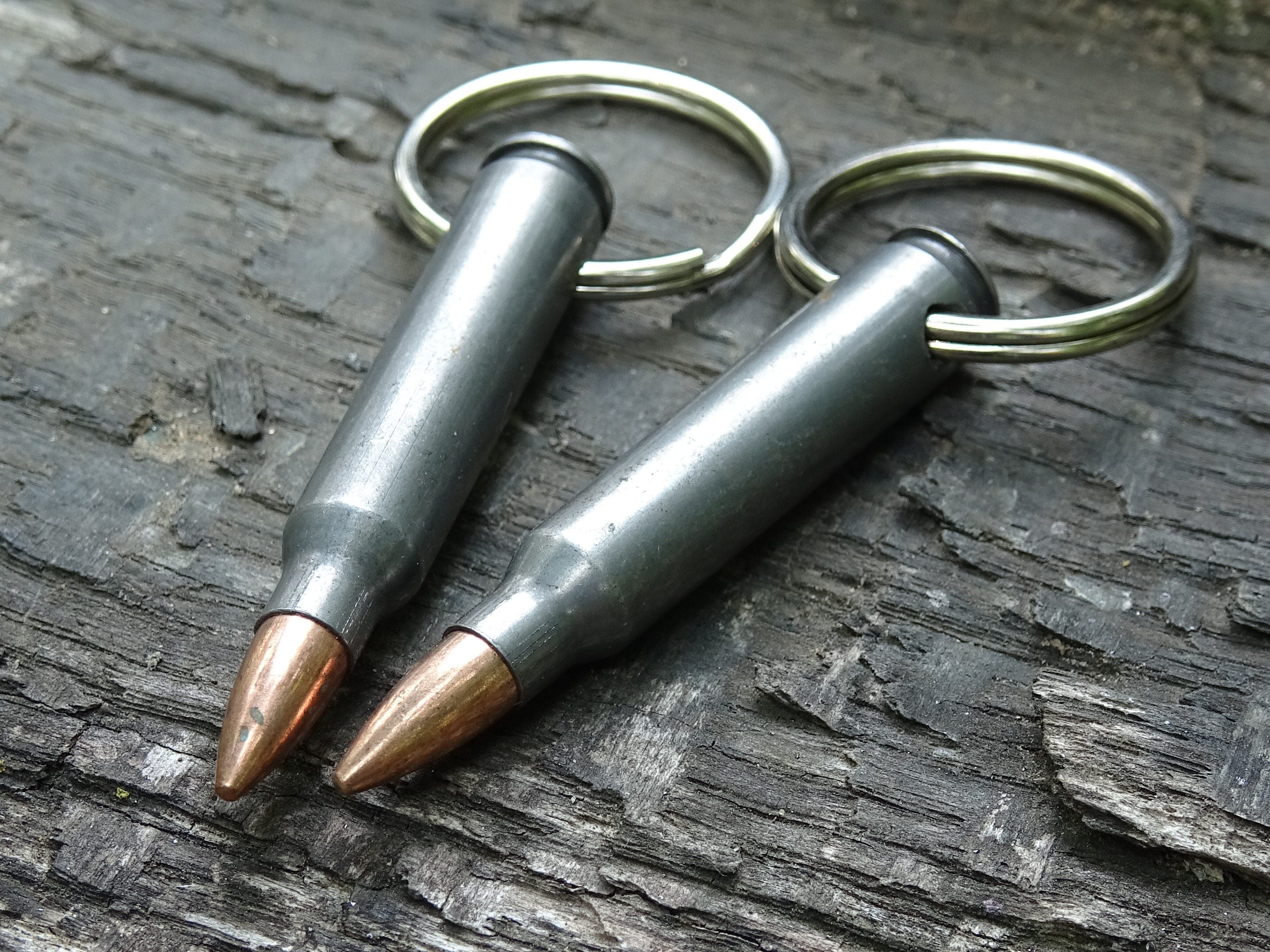 Fallout .223 Bullet steel case Keychain prop cosplay set of two (etsy image id: 5063737387)
