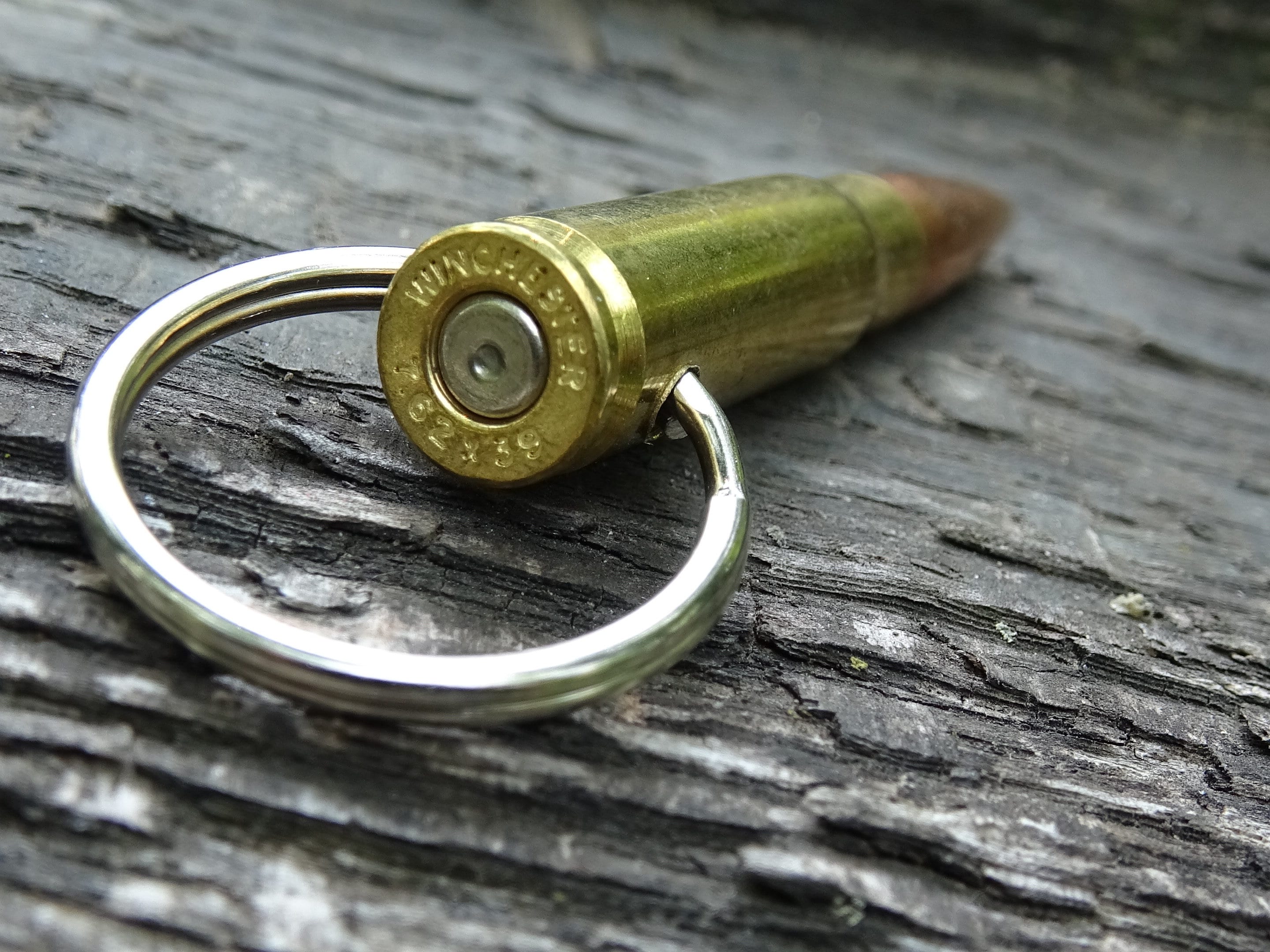 7.62x39 AK-47 Bullet Keychain Brass 168gn JHP (etsy image id: 5063759483)