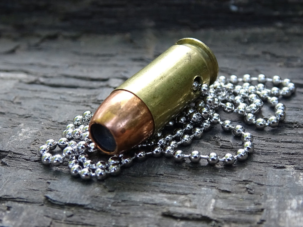 Fallout 45 ACP Bullet Necklace brass 230gn JHP __etsy:5064332123