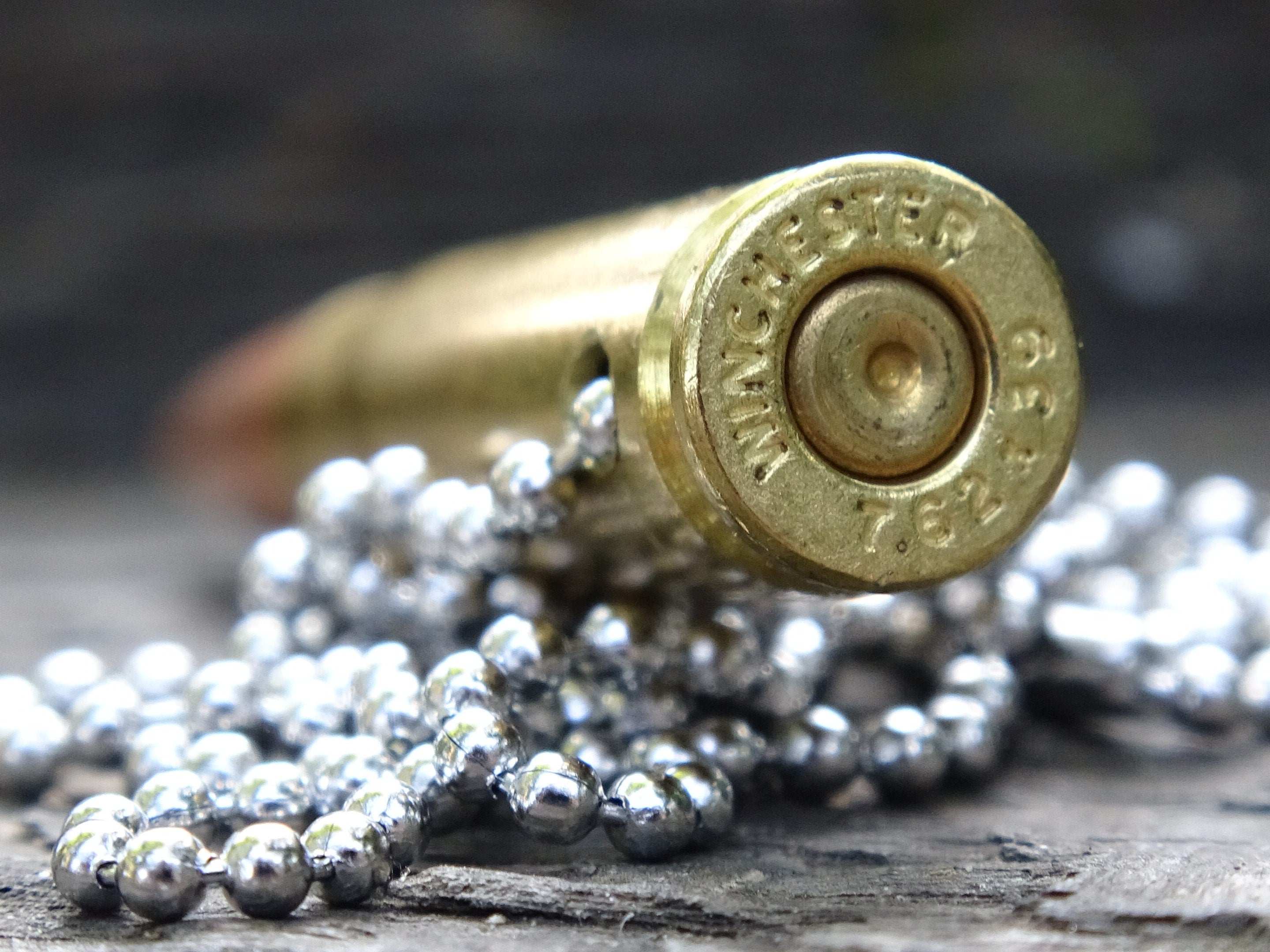 Fallout 7.62x39 AK-47 raider Bullet Necklace brass 123gn FMJ (etsy image id: 5064350027)