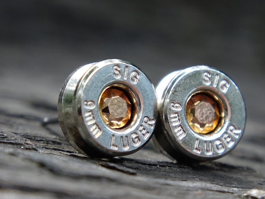 Bullet earrings 9mm Rose Gold (etsy image id: 5105709186)