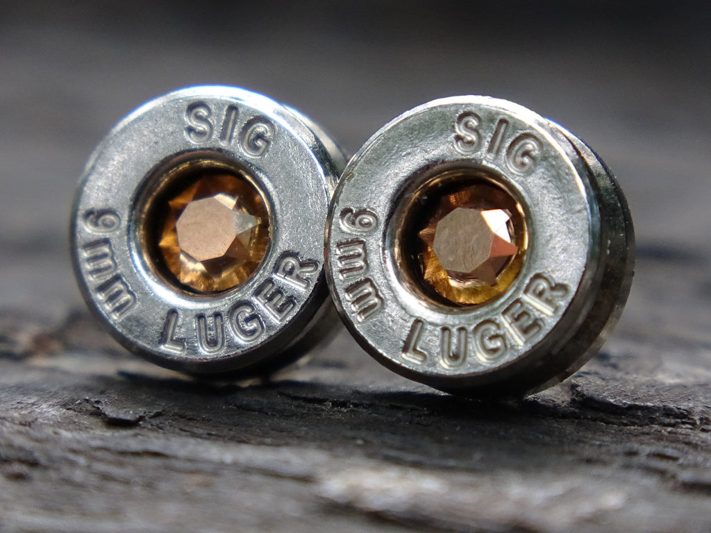 Bullet earrings 9mm Rose Gold (etsy image id: 5105709450)
