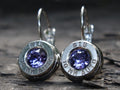 Bullet earrings 10mm lever back Tanzanite (etsy image id: 5105727398)
