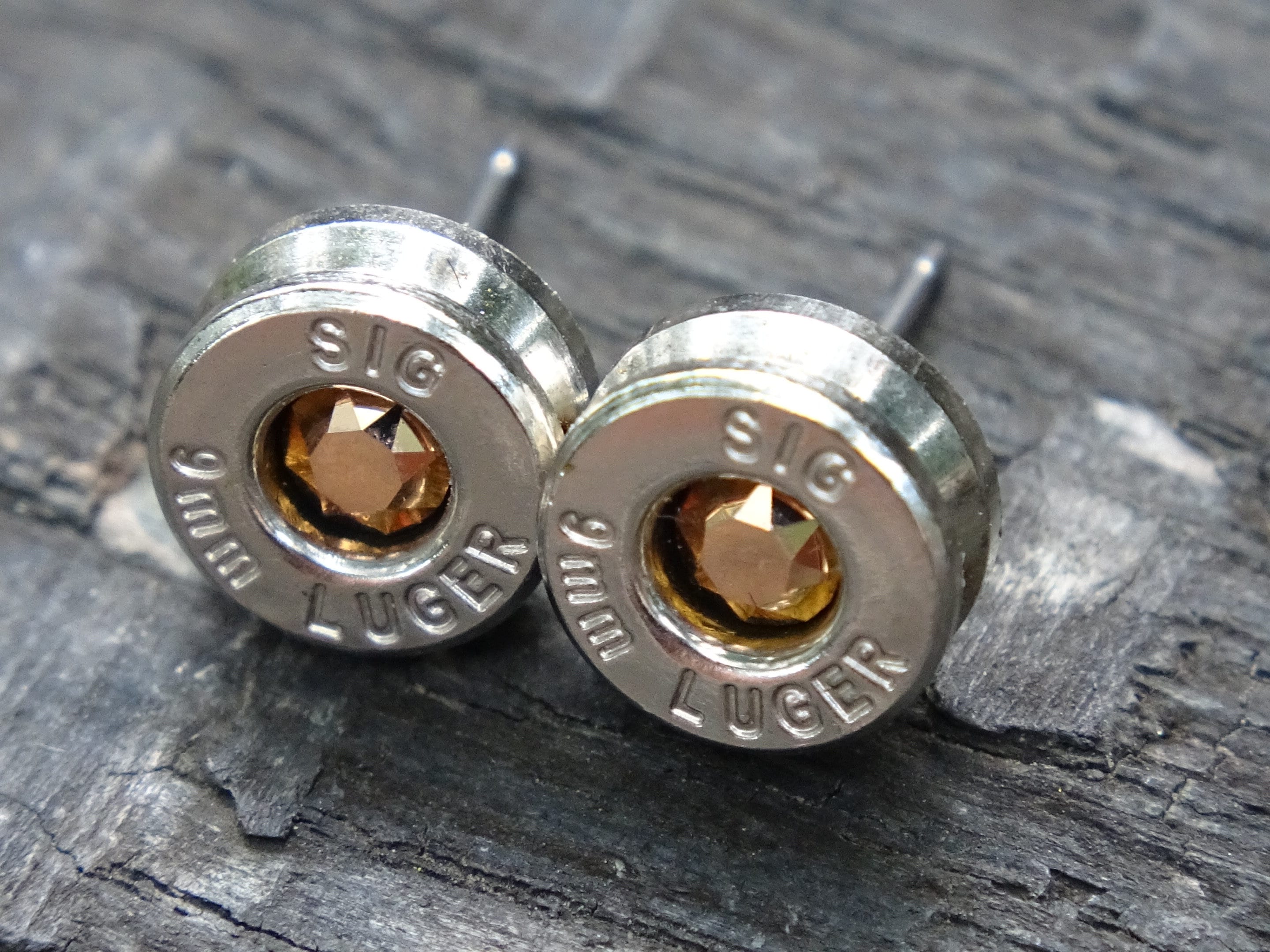 Bullet earrings 9mm Rose Gold (etsy image id: 5153933051)