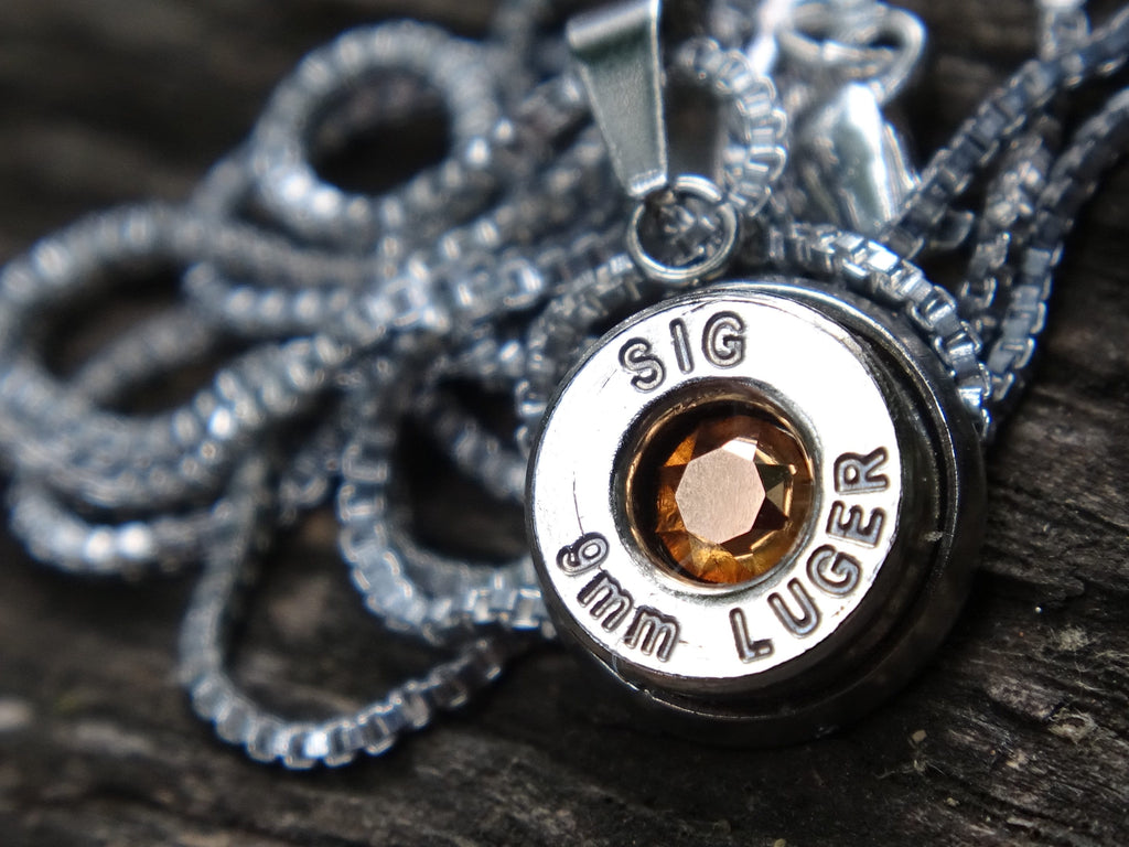 Bullet Necklace pendant 9mm Rose Gold (etsy image id: 5153941361)