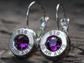 Lever back bullet earrings 10mm auto Amethyst (etsy image id: 5153991703)