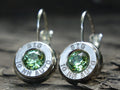 Lever back bullet earrings 10mm Peridot (etsy image id: 5154065355)
