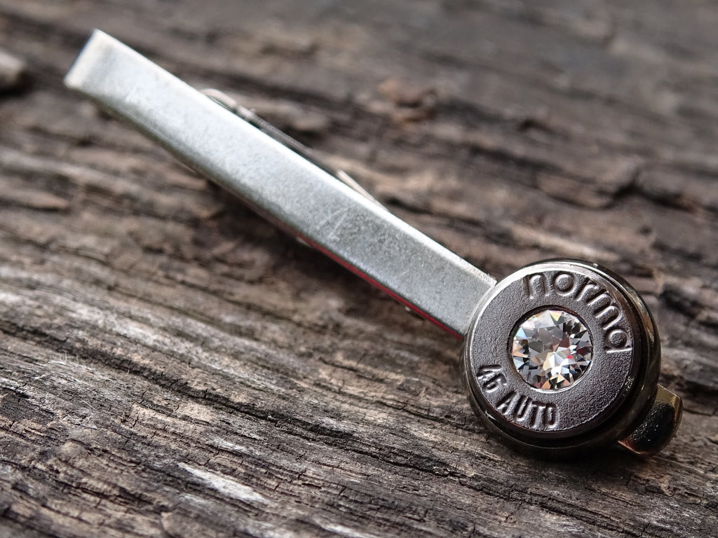 Bullet tie clip .45 gun metal cz (etsy image id: 5815562358)