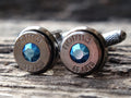 Limited edition Bullet cufflinks .45 ACP gun metal metallic blue (etsy image id: 5815814980)
