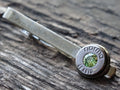 Bullet tie clip .45 gun metal peridot (etsy image id: 5863823969)