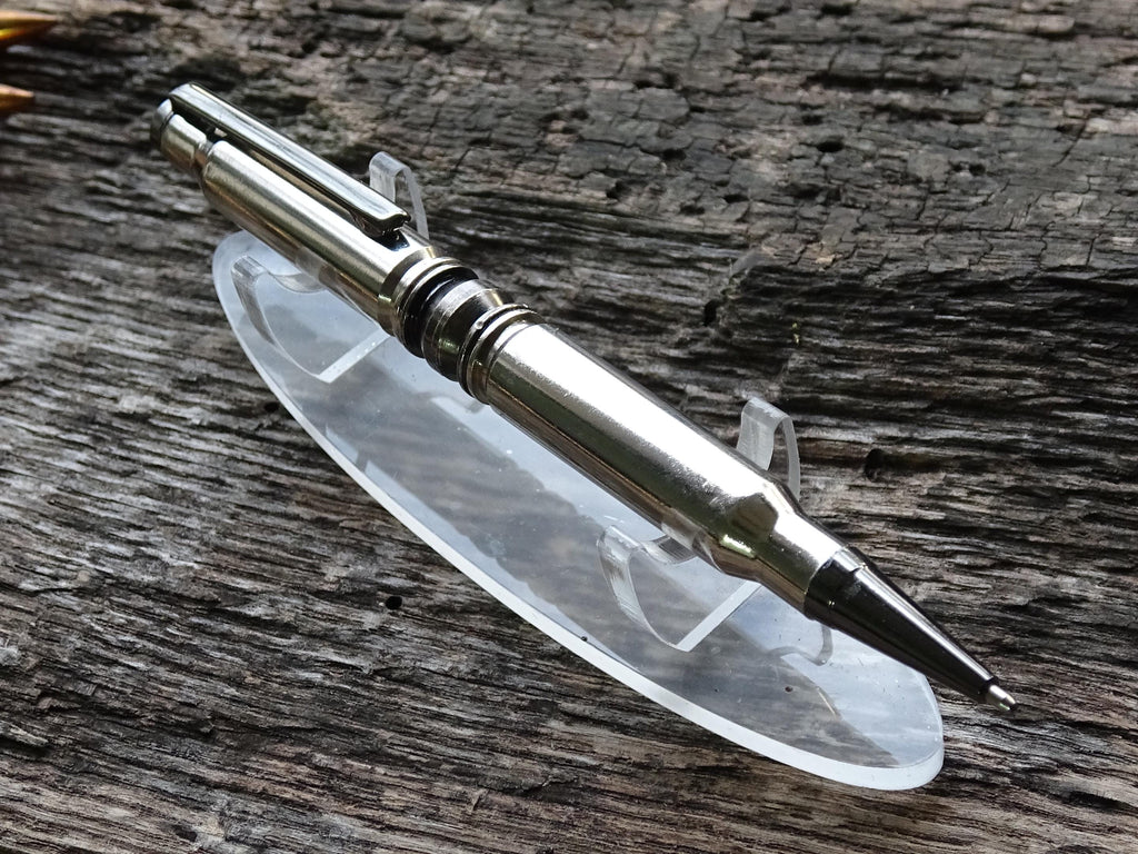 Bullet pen 308 Silver & black __etsy:6477610193