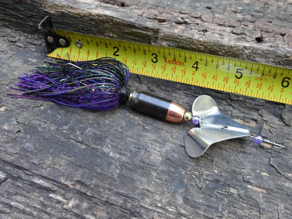 James Henry Bullet Fishing Lure .45 ACP in-line junebug Gun metal (etsy image id: 6862683450)
