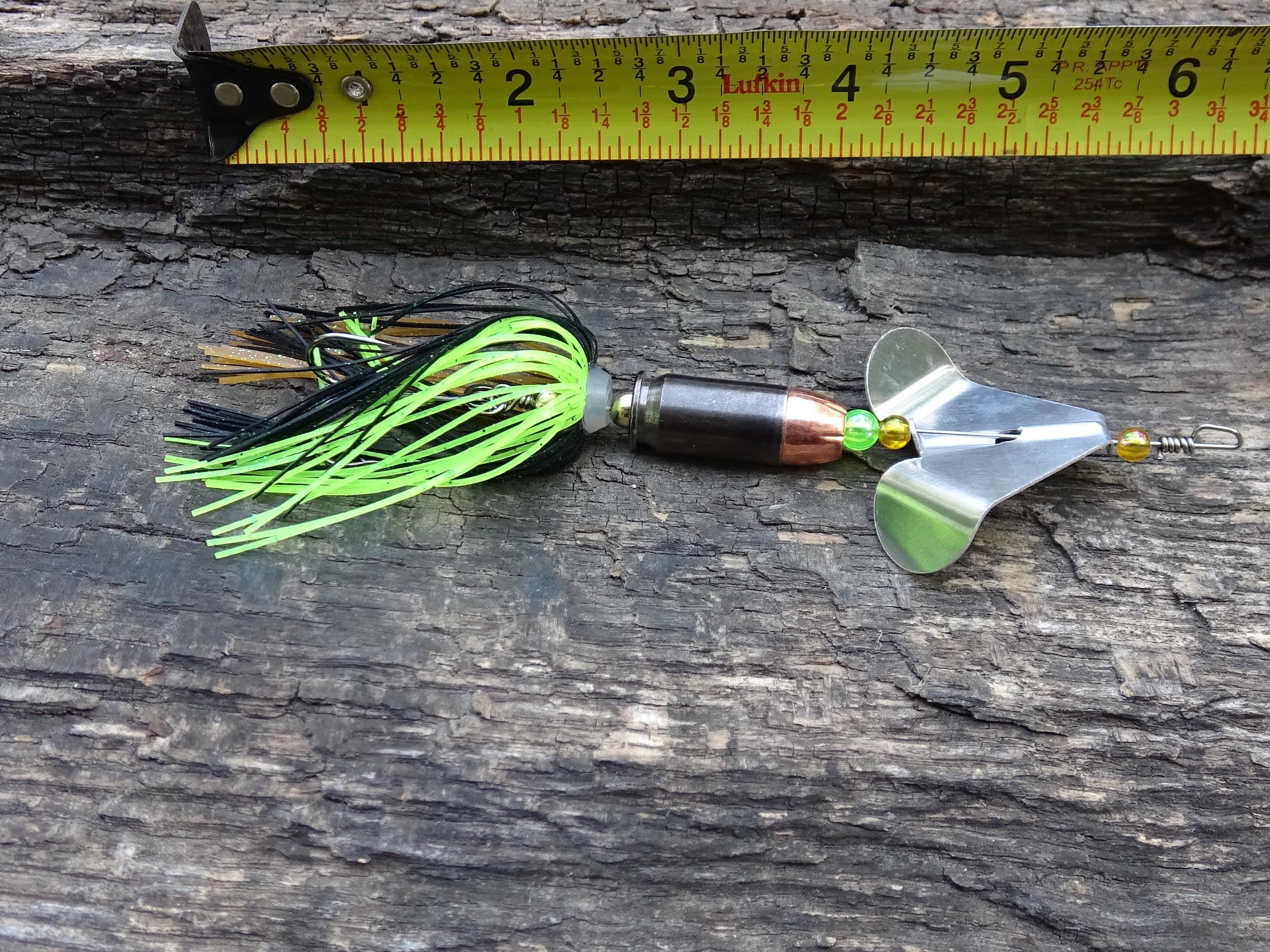 James Henry Bullet Fishing Lure 9mm luger in-line Missouri craw Gun metal (etsy image id: 6862798464)