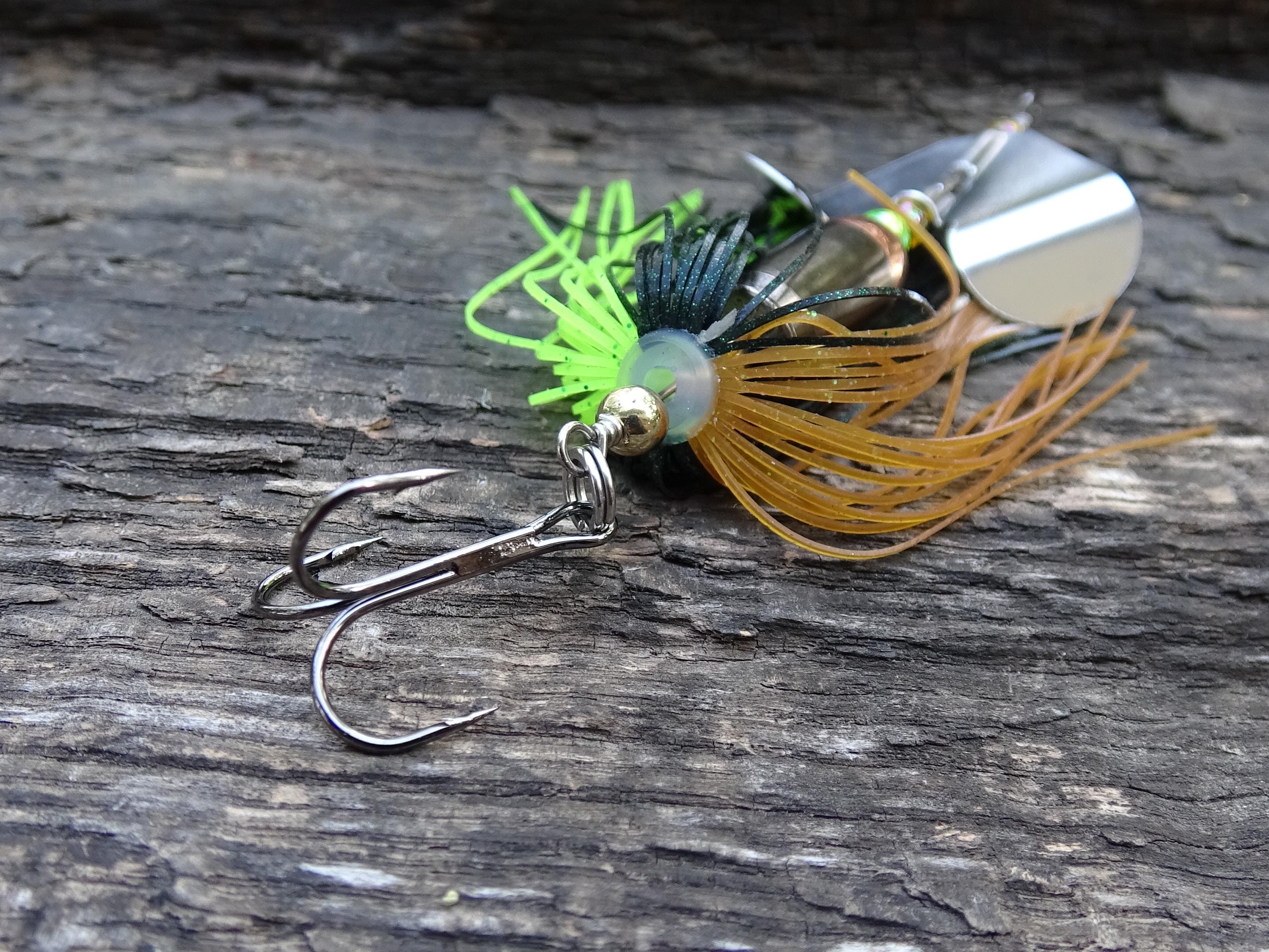 3 pack James Henry Bullet Fishing Lure 9mm Luger in-line Gun metal (etsy image id: 6862803474)